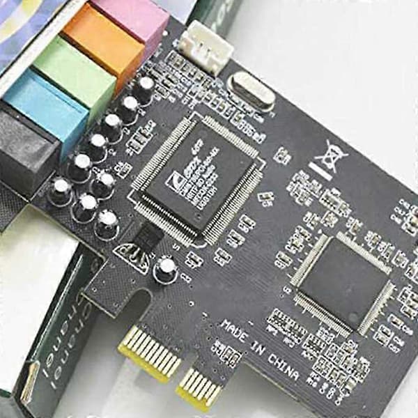 5.1 Internt lydkort for Windows 10 med lavprofilsfeste, 3D Stereo PCI-E, CMI8738-chip 32/6