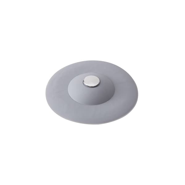 Grå 5-pakning silikonvasksil, avløpsplugg, 10 cm diameter, dusjhårssil, for dusjavløp, vask, baderomstoalett, for