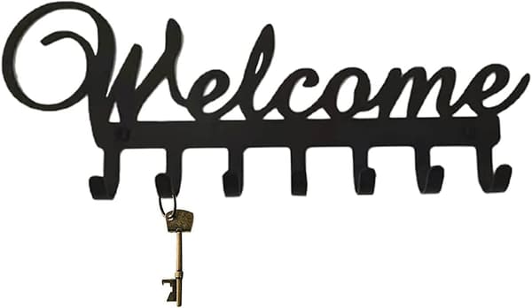 Black - 1 pc Wall Mounted Key Holder for Entryway, Key Hook