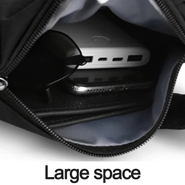 Sling Bag Chest Bag Casual Daypack Shoulder Bag Lightweight Black