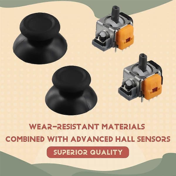 Replacement Hall Effect Joystick for Controller 3D Analog Thumbsticks Repair Parts Kit [DB] As Shown As Shown