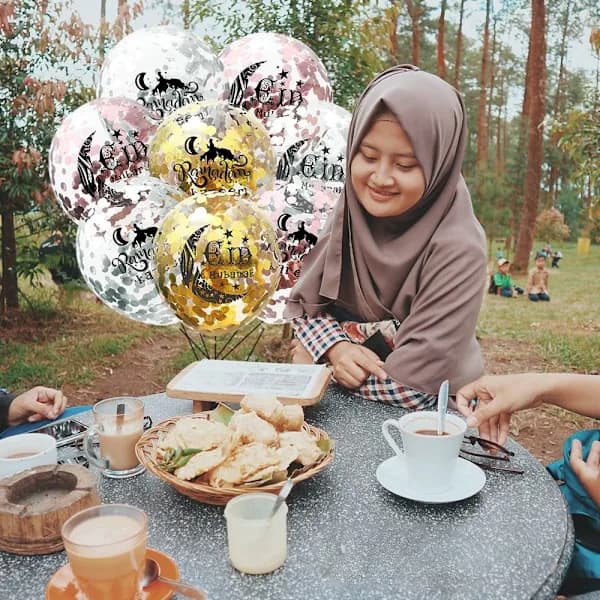 Eid Mubarak-ballonger islamsk muslimsk festdekorasjon 07 07