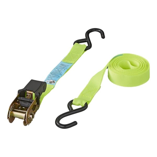 Spännband med spärr + 2 krokar 5 meter - set med 2 delar