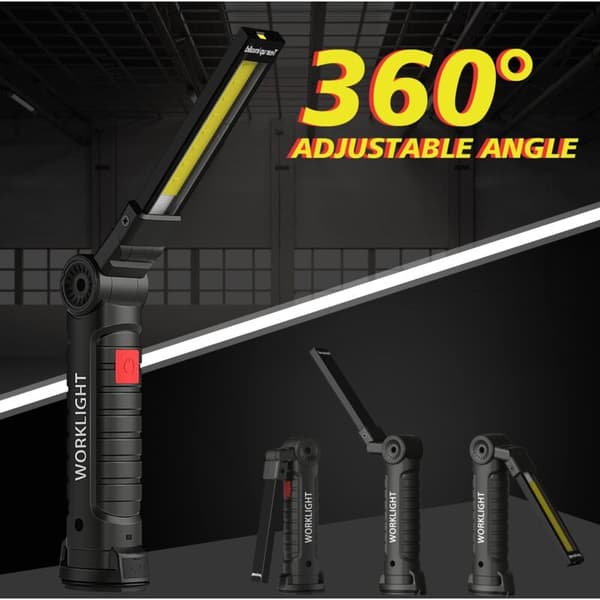 Rechargeable COB Work Light with Magnetic Base 5 Modes for Garage Camping Emergency 2 Pieces Compatible with Coquimbo