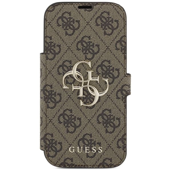 Guess Book 4G Metal Logo-deksel til iPhone 17 Pro brun