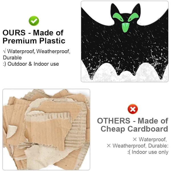 18 Hanging Flying Bat Decorations for Outdoor Halloween Display