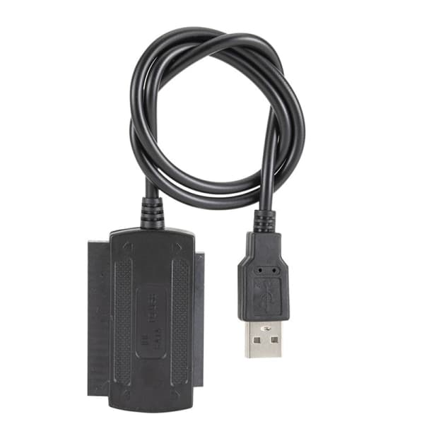 USB 2.0 til IDE-adapterkabel for 2,5 3,5 tommers harddisk, svart