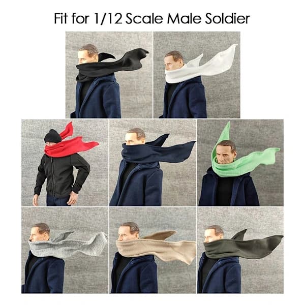 Skjerf for mannlig soldat, HVIT Hvit