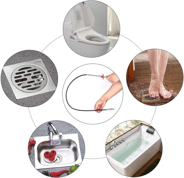 Flexible Grabber Claw for Picking Up Items (Drain Cleaning Tool), with 4 Claws Bendable Hose for Picking Up Items