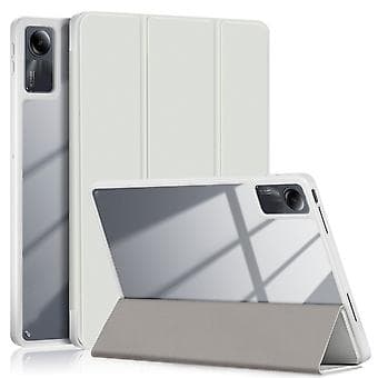 3-Fold Solid Farvet Tabletcover til Xiaomi Redmi Pad SE (Grå)