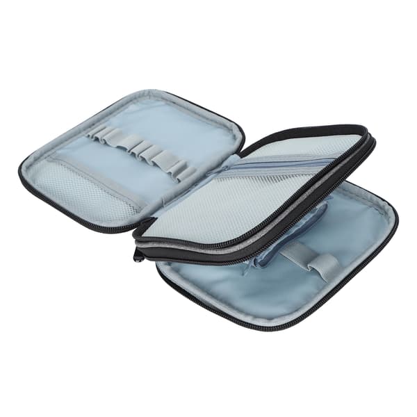 Crochet Hooks Storage Bag Grey 2-Layer 600D Oxford Fabric Knitting Needles Organizer