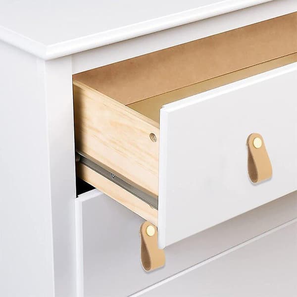 4 st Lådknopp Läderhandtag Modern Skåp Låda Pu