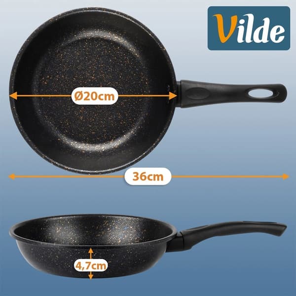 20 cm stekpanna i granit med non-stick-beläggning, diskmaskinssäker
