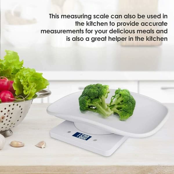 Electronic Pet Scale, Small Digital Scale, 10kg/1g LCD Display Scale Precision Measuring Tool for Kitchen Kitten Puppies Turtle Hamster