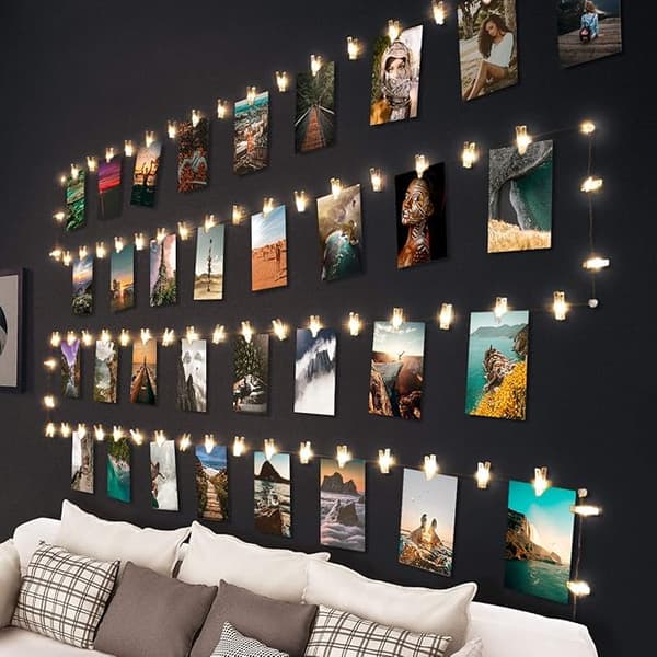 (Warm White) Photo string lights, 100 LED 10M photo string lights
