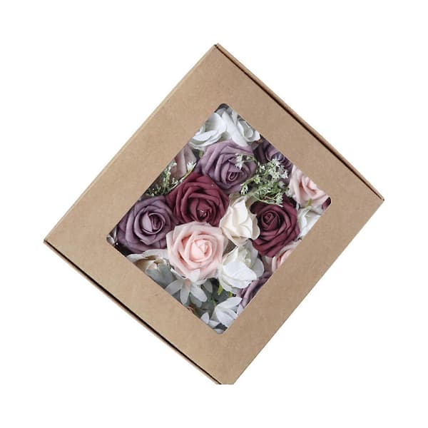 Artificial Rose Flowers Combination Box for DIY Wedding Bouquets Table Decorations