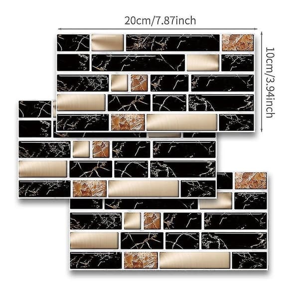 3D Marble Tile Wall Sticker Wallpaper Decal Kitchen (54PCS)