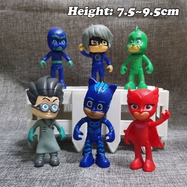 6 stk./sæt PJ Masks figurlegetøj