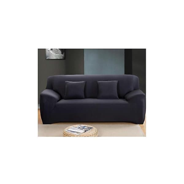 2-seters stretchsofaovertrekk med armlener, sofatrekk (svart, 2-seter) 680g
