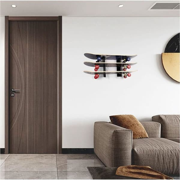 Skateboard Wall Mount, Three-Layer Skateboard Rack, Skateboard Storage Hanger for or, 1 Pair