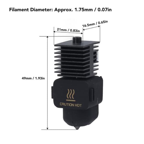 (0,2 mm) Hardened Steel Hotend Nozzle Compatible with 3D Printer, Compatible with Lab A1 Mini, Compatible with improved performance