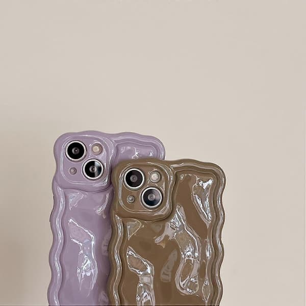 Cover til iPhone 16 Pro Max, 3D Meteorit Boblemønster Elektropletteret Glitter Krøllet Bølget Ramme Blankt Cover, Blød TPU Stødsikker til iPhone 16 Pro Max