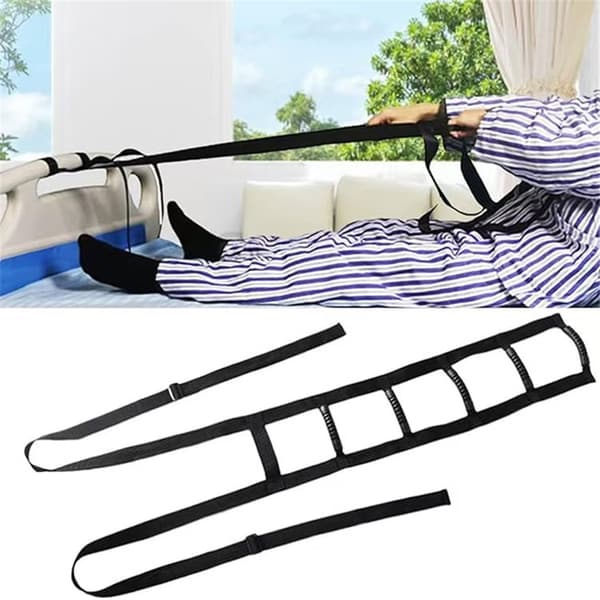 Bed Ladder Assistance Strap, Pull-Up Aid with 5 Handle Straps, Rope Ladder, Senior, Pregnant