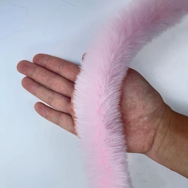 Faux Fur Trim Fluffy Edge PINK