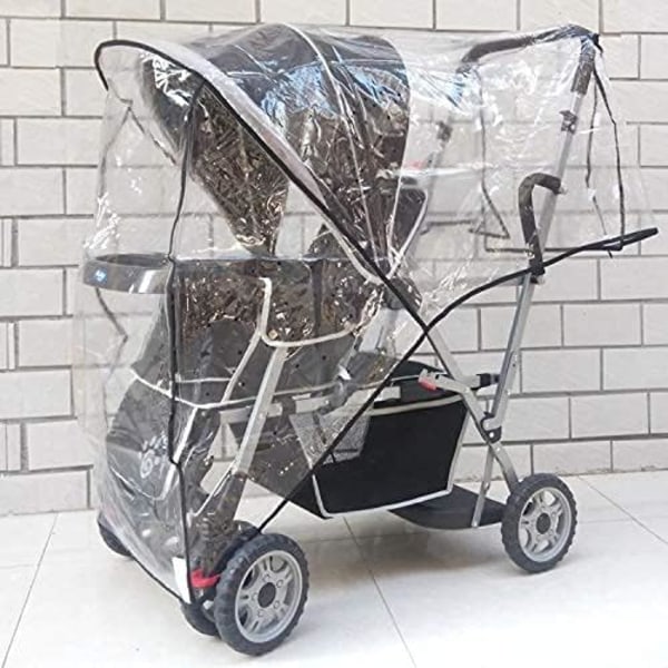 Regnskydd för Universal Dubbelbarnvagn Transparent Regnskydd Anti-Regnskydd/Regn- och Vindskydd Vattentätt Skydd för Baby