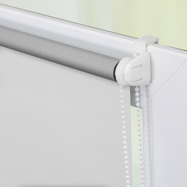 Thermal roller blind without drilling, blackout roller blind, wall mounting, 90 cm x 200 cm White White