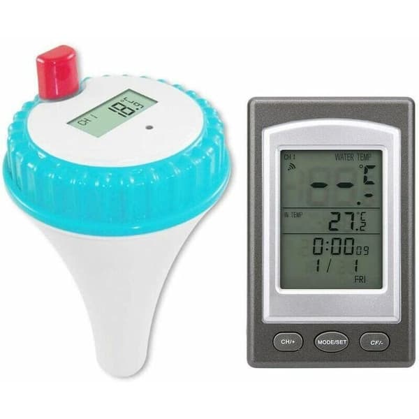 Trådløst termometer, trådløst digitalt termometer til swimmingpool, svømmetermometer, vandmåler, swimmingpool, spa