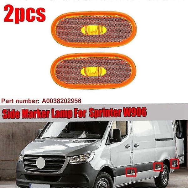 2x sidemarkeringslys for bil - Sprinter W906 2006-2018 A0038202956 sideblinklys