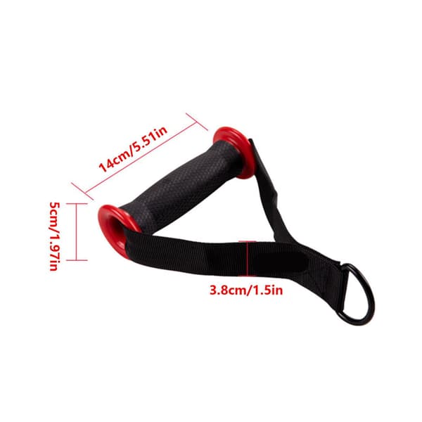 Gym Cable Handles, 2 Pcs Exercise Handles D-Handle, Resistance Band Handles, Nylon Strap, Gym Workout Strength Training Handles