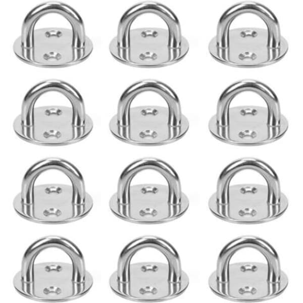 M5 Stainless Steel Eye Hooks 12 pcs for Hanging Items, Wall Mounted Ceiling Hooks
