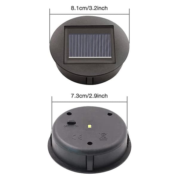 4 stk. solcellelamper med LED-lys, solcellelamper, LED-solcellepanel lyktlokk for utendørs hengende hagelykt