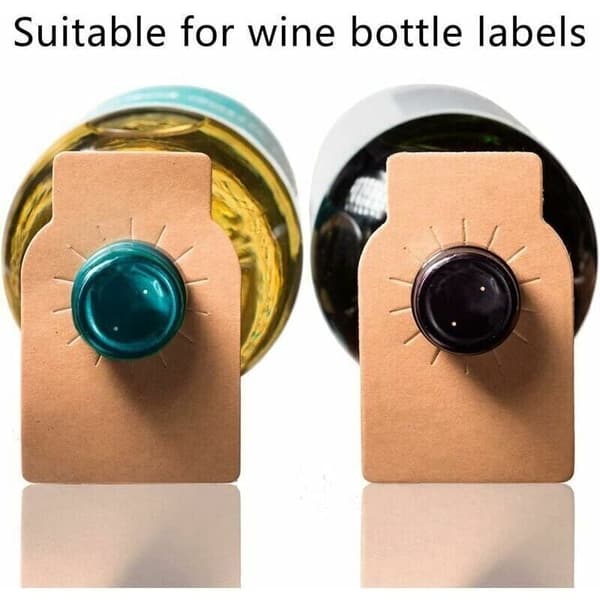 200 Reusable Wine Bottle Labels, Cork Wine Labels for Wine Cellar, Compatible with Wine Racks and Labeling