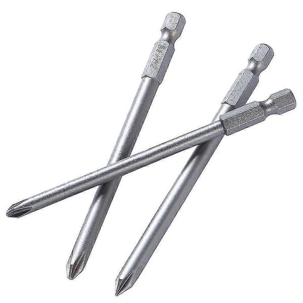 9 stk S2 Stål 100mm 1/4 tomme Hex Magnetisk Ph1 Ph2 Phillips Skruetrækker Bits Sæt