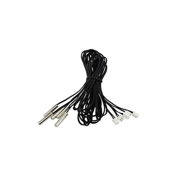 Sett med 5 digitale og vanntette termiske prober NTC 10 K 3950 Ohm 1 m