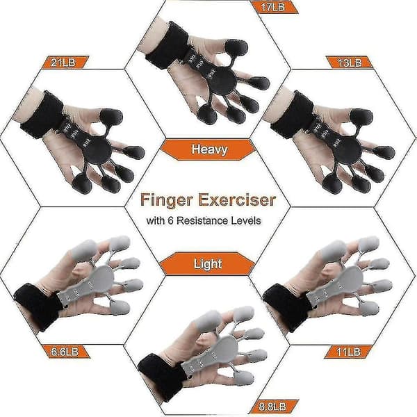Hand Grip Strengthener Strength Gripper Finger Exerciser Therapy Forearm Trainer