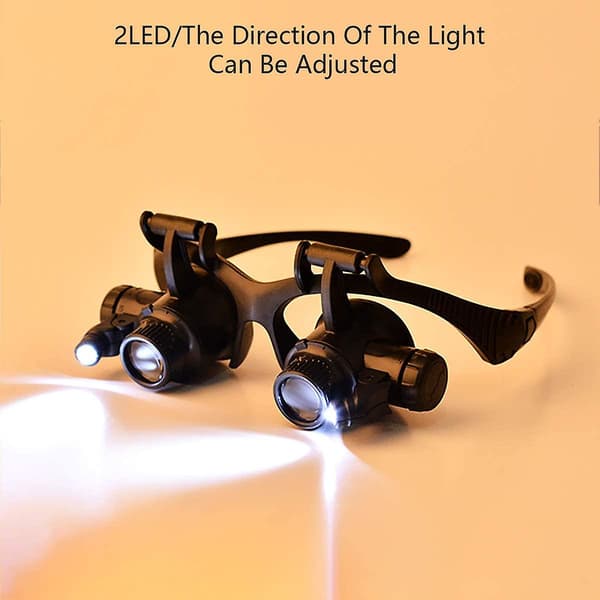 Illuminated Head-Mounted Magnifier with LED Light-FX-