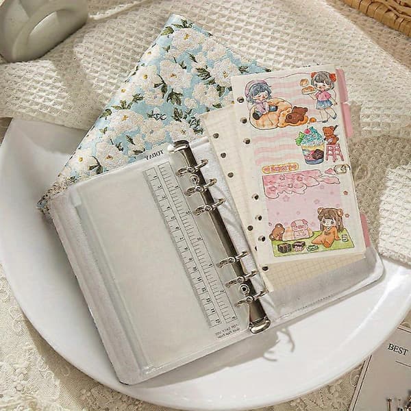 Loose Leaf Notebook Flower Journal Refillable Notepad Sketch Planner Gift Blank Page Blank Page