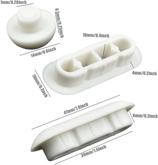 6 stk (hvite) toalett WC-setebuffer sett toalett setebuffer