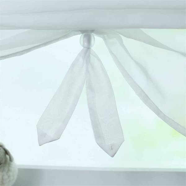 Roman blind with loop kitchen curtain Roman blind curtains with loop modern voile white WxH 60x155cm 1 pc