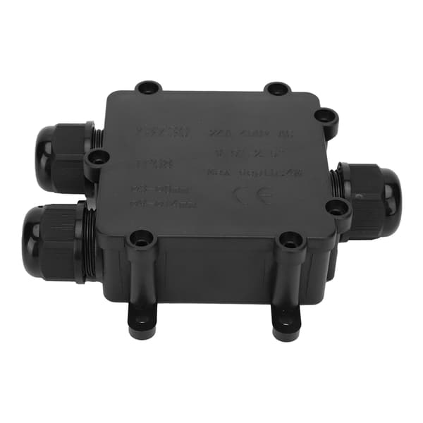 Outdoor Waterproof Junction Box 3-Way Flame Retardant Cable Connector Case IP68 YB730