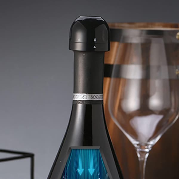 Samppanjapullon pidike, tyhjiöpullon pidike viinille Prosecco Samppanja Kuohuviini