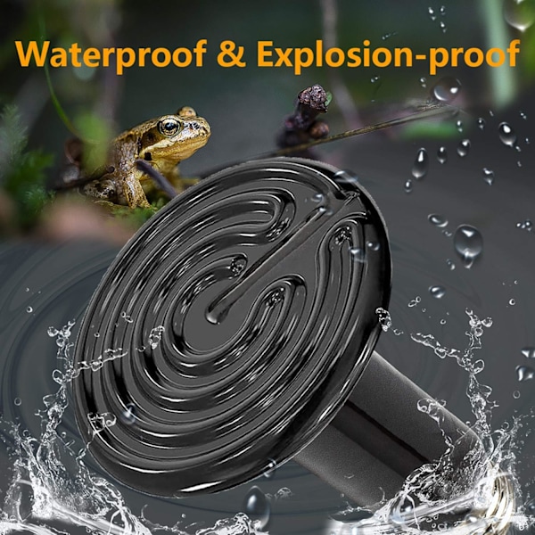 (2-pakning) 100W Keramisk Varmestråler, Varmelamper for Reptiler, Keramisk Varmelampe for Reptiler, Amfibier, Kylling, Hund, Katt