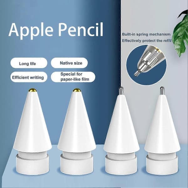 Pen Tip High Sensitivity No Delay Durable Non-slip Comfortable Writing Thin Tablet Pen Tip Replacement Tip for Apple Pencil 1st 2nd