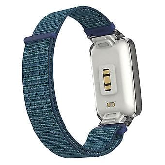 PC-etui + Nylon Loop-rem til Xiaomi Mi Band 7 Pro (Mørkegrå)