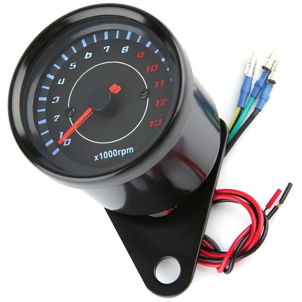 DC 12V Universal Motorcycle LED Backlit Tachometer Electronic Tachometer Display