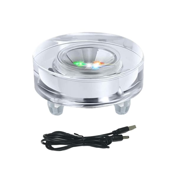 LED-lysbase Multifunksjonell USB-stativ for akrylstatuer Koppvasestativ Stil E